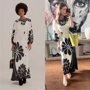 FARM RIO Black Palermo Cut Out Maxi Dress